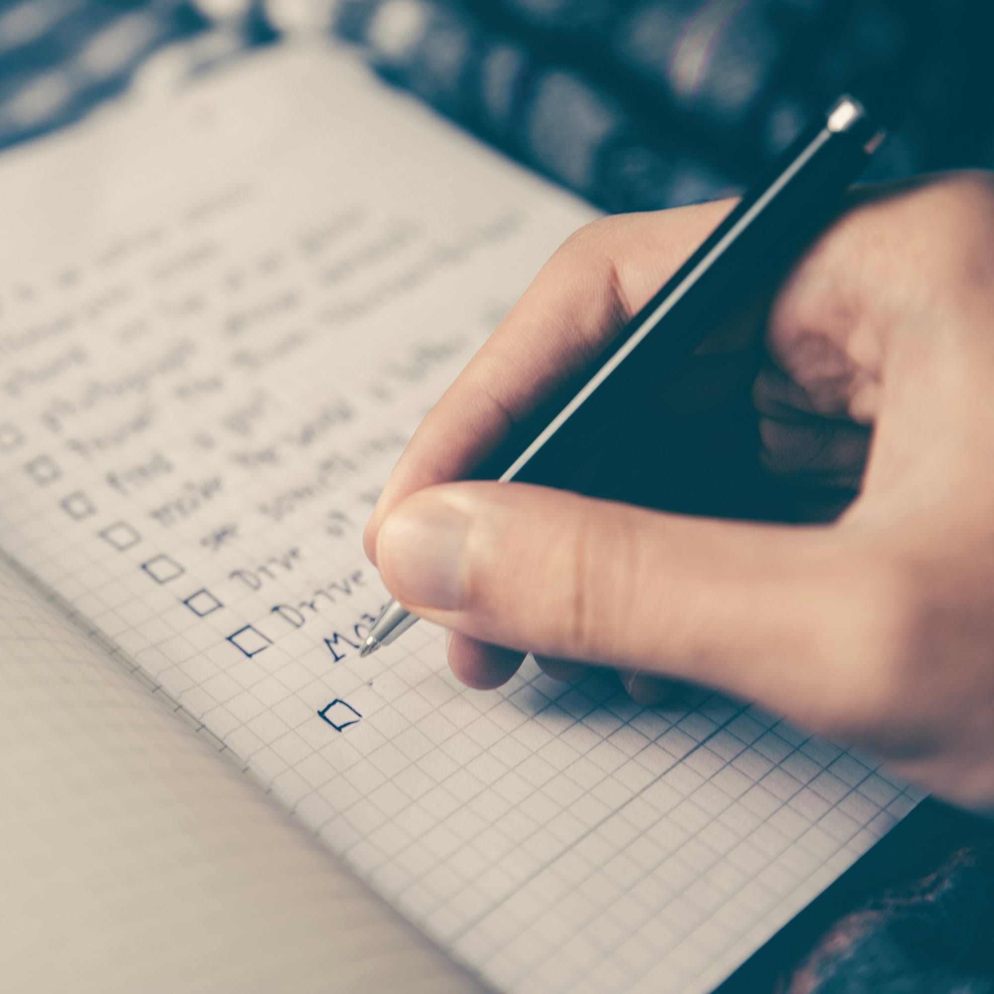 study notebook with handwritten notes